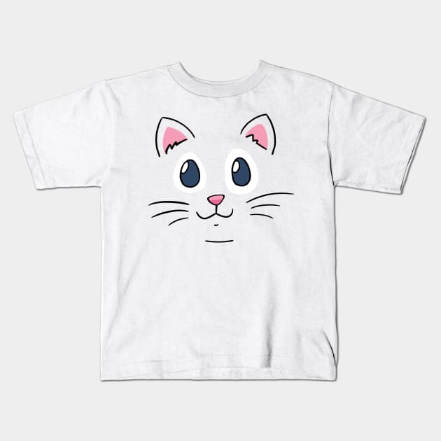 cat face mask and cartoon fashion Kids T-Shirt by Midoart